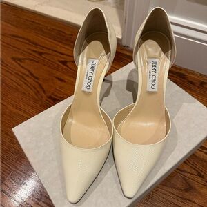 Jimmy Choo Ivory Pointed D'Orsay Pumps